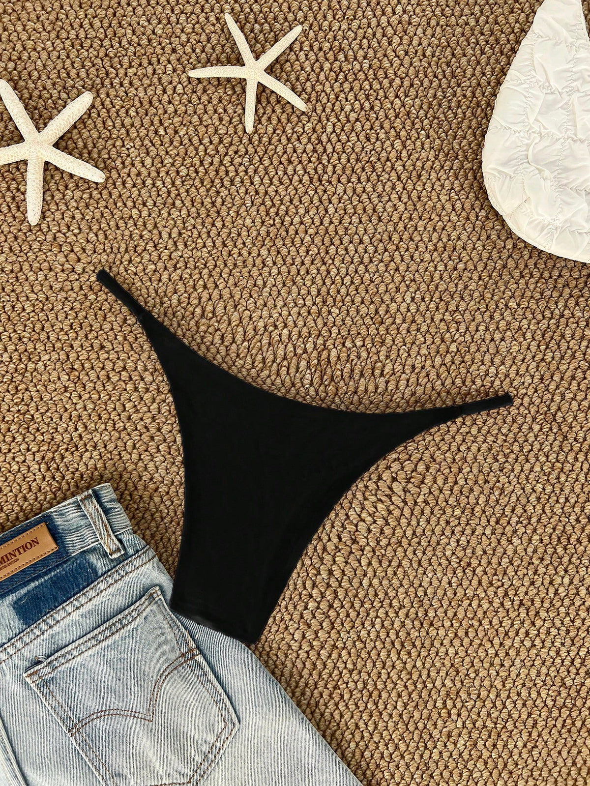 Swim Summer Beach Solid Bikini Bottom