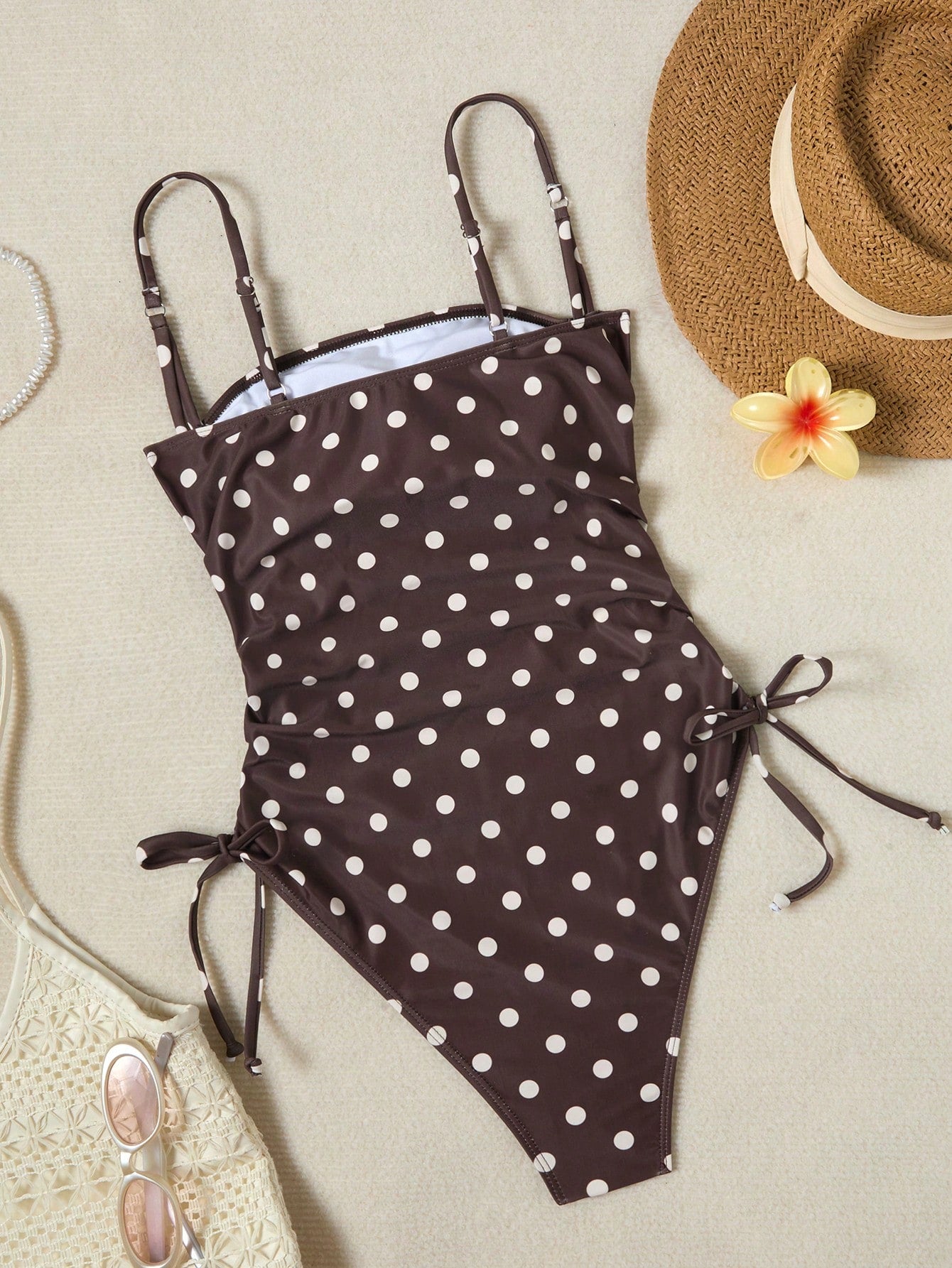 Swim Vcay Women's Vacation Beach Party Printed Fabric One-Piece Swimsuit Beach Cover Up