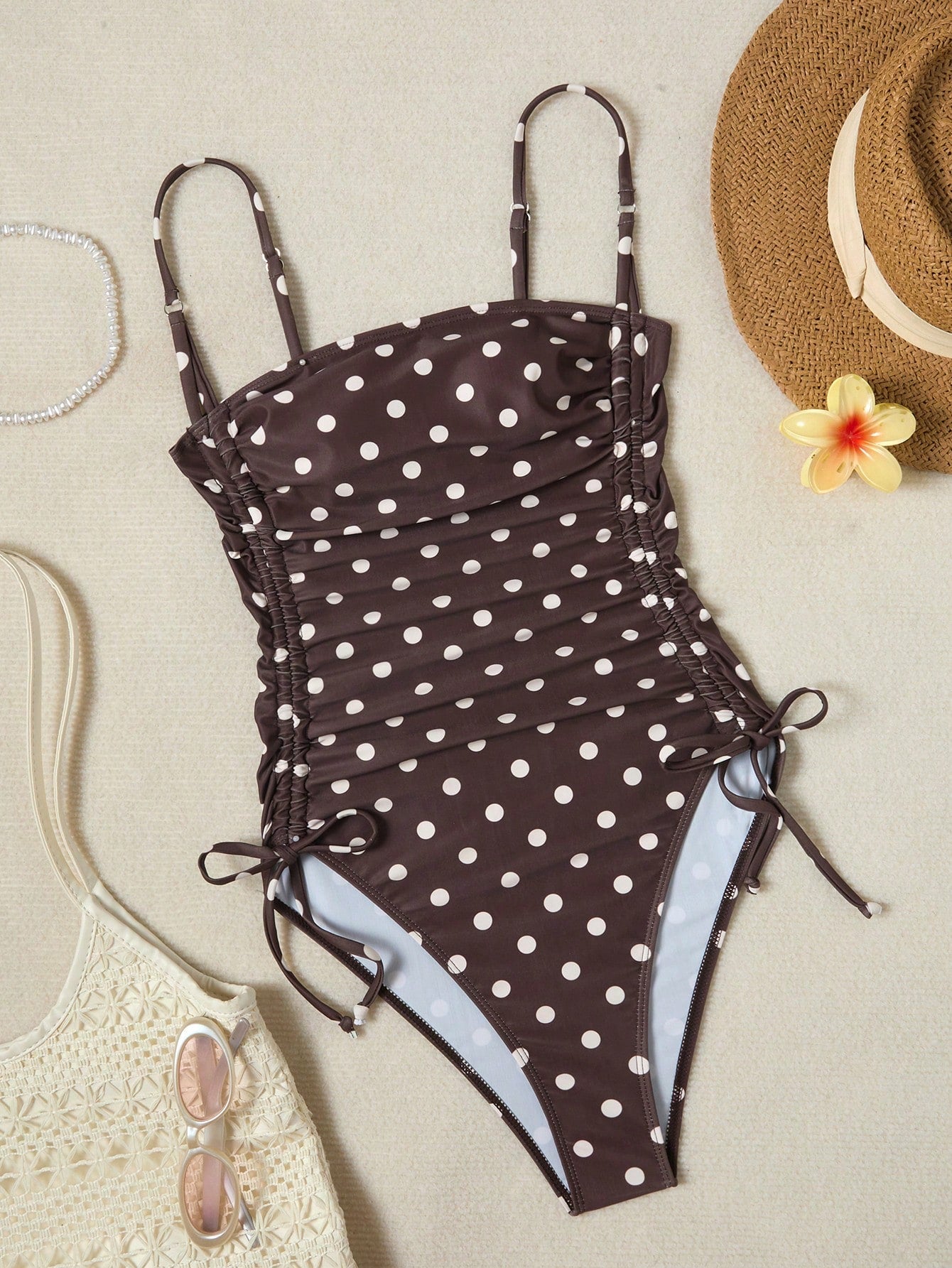 Swim Vcay Women's Vacation Beach Party Printed Fabric One-Piece Swimsuit Beach Cover Up