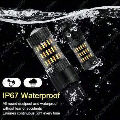 Switchback 7443 7444 LED Turn Signal Blinker Parking DRL Light Bulbs Amber/White
