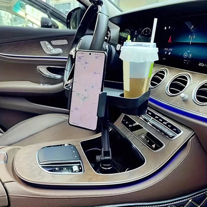 TAIMASI 1pc Versatile Car Tray- Integrated Cup Holder & Mobile Stand- Durable, For Easy Travel Dining And Organization