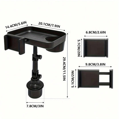 TAIMASI 1pc Versatile Car Tray- Integrated Cup Holder & Mobile Stand- Durable, For Easy Travel Dining And Organization