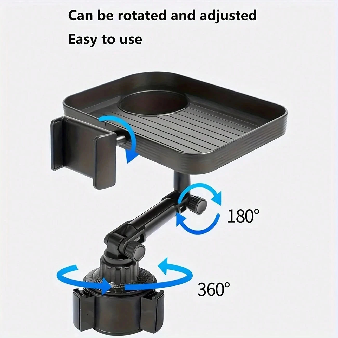 TAIMASI 1pc Versatile Car Tray- Integrated Cup Holder & Mobile Stand- Durable, For Easy Travel Dining And Organization