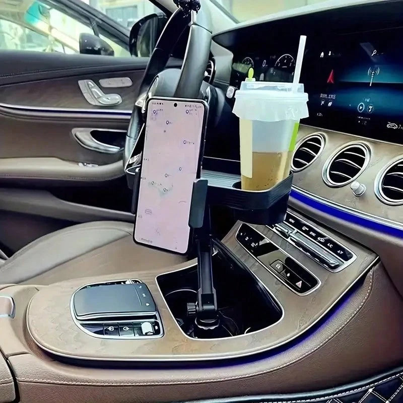 TAIMASI 1pc Versatile Car Tray- Integrated Cup Holder & Mobile Stand- Durable, For Easy Travel Dining And Organization