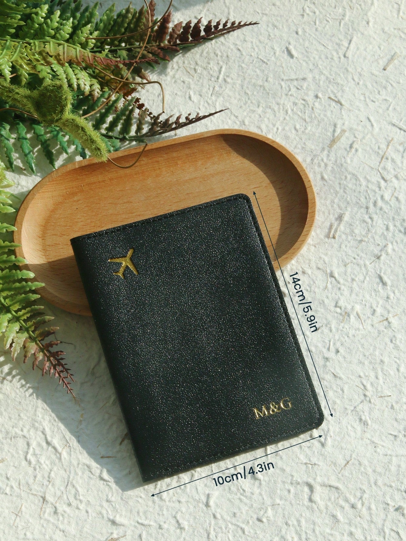 Takeoak Personalized Passport Cover Customized Hot Stamping Name Passport Holder, Travel Wallet Large Capacity Document Organizer Case For Students And Women