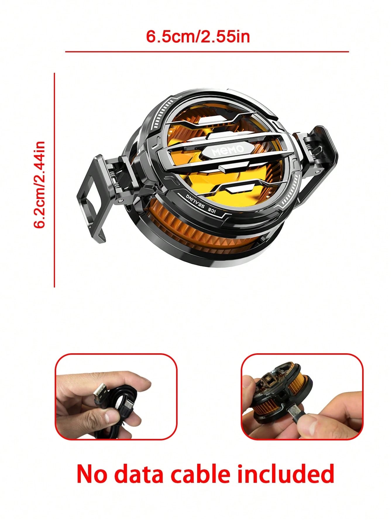 Teckwe 1PC Temperature Controlled Cooling Phone Cooler With Magnetic Back Clip For Quick Cooling, Low Noise, On-Site Gaming Video Viewing, Daily Use, Efficient Cooling In Summer, Universal Phone Coole