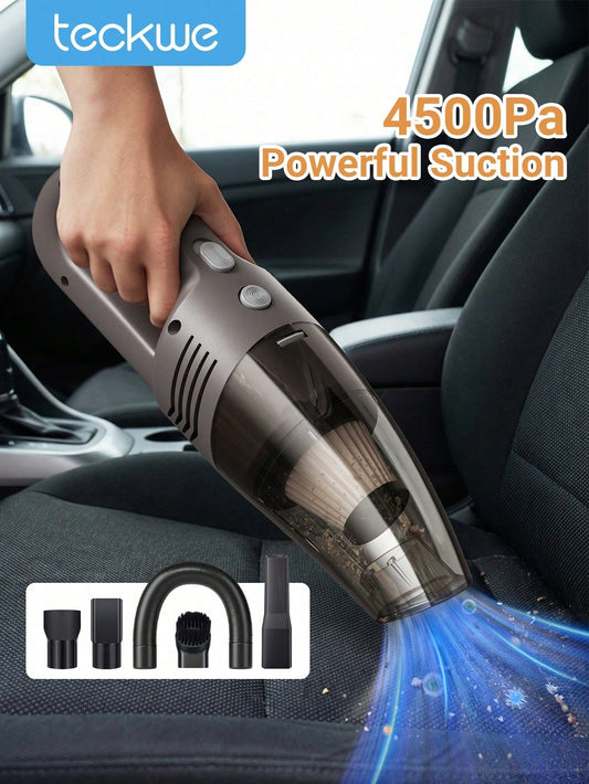 Teckwe Mini Car Vacuum Cleaner-Powerful Suction. High-Performance. Compact & 12V Efficient- Effortlessly Cleans Every Gap And Groove In Your Car Interiol