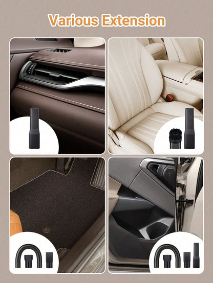 Teckwe Mini Car Vacuum Cleaner-Powerful Suction. High-Performance. Compact & 12V Efficient- Effortlessly Cleans Every Gap And Groove In Your Car Interiol
