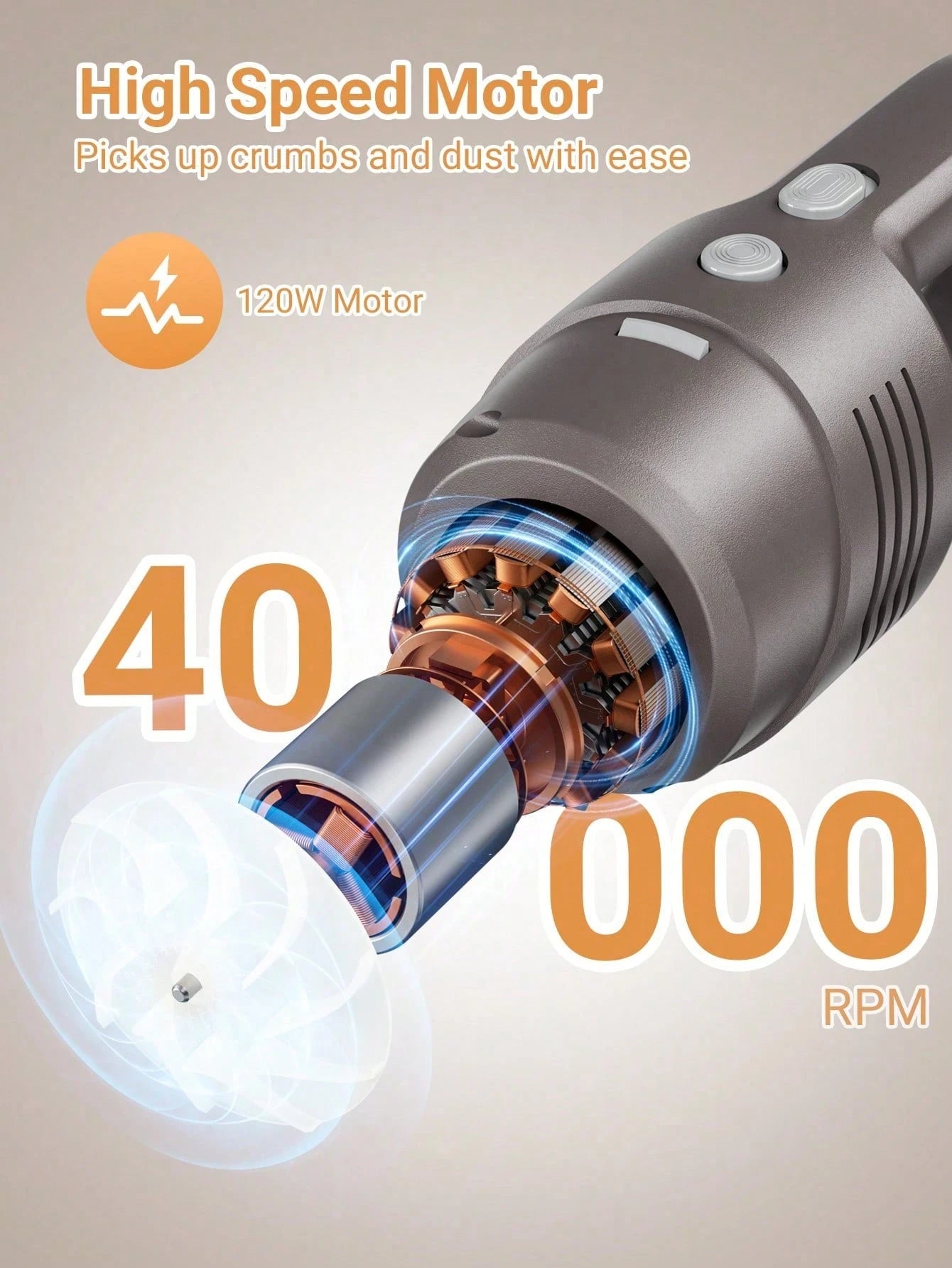 Teckwe Mini Car Vacuum Cleaner-Powerful Suction. High-Performance. Compact & 12V Efficient- Effortlessly Cleans Every Gap And Groove In Your Car Interiol