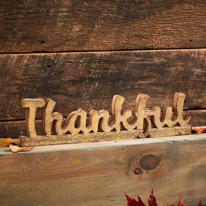 Thankful Rustic Word Art