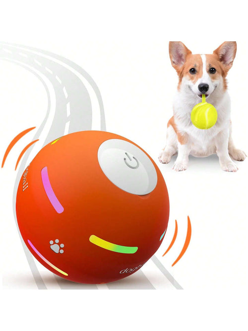 The 1pc Color Random Intelligent Pet Jump Ball Is A Fun And Durable Interactive Toy That Uses USB Charging, Thermoplastic Rubber, Random Movement, And Is Suitable For Small-Sized Dogs