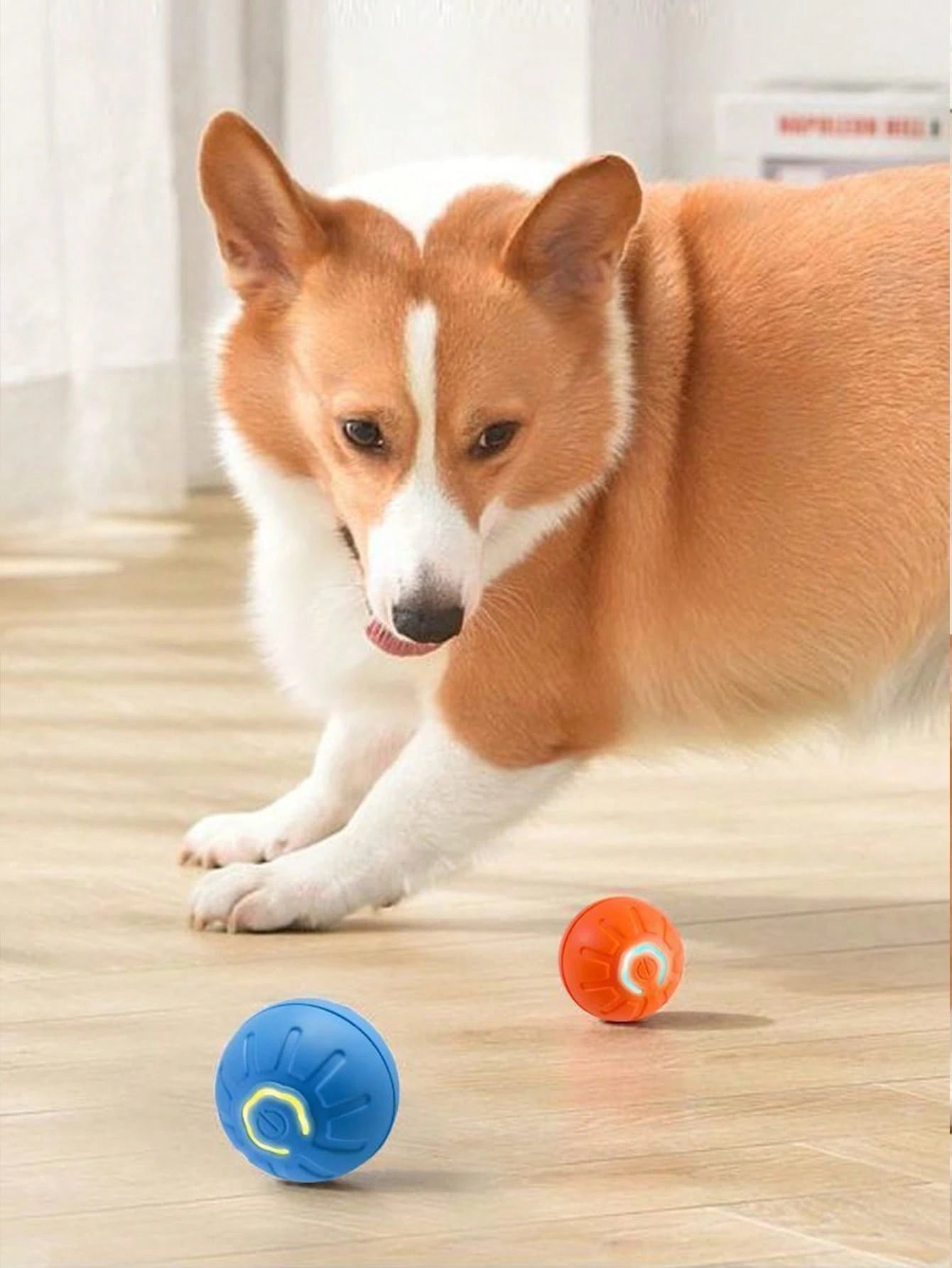 The 1pc Color Random Intelligent Pet Jump Ball Is A Fun And Durable Interactive Toy That Uses USB Charging, Thermoplastic Rubber, Random Movement, And Is Suitable For Small-Sized Dogs