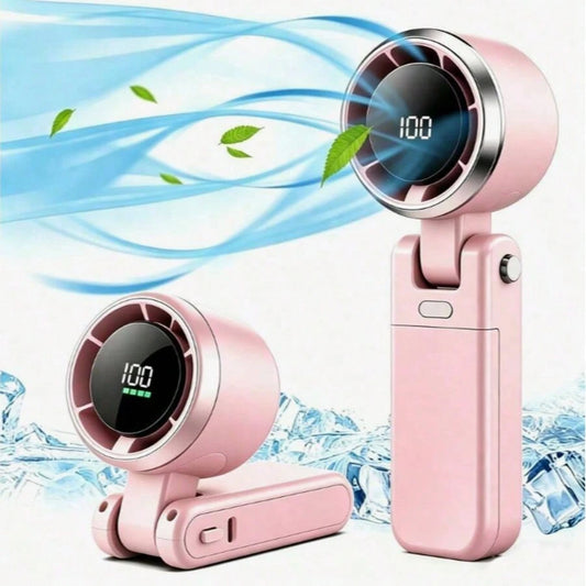 The 3-In-1 Portable Handheld Fan Is Foldable, With 100 Levels Of Wind Speed Adjustment, Equipped With A 5000mAh Rechargeable Battery, Ultra-Quiet, Ultra-Long Battery Life, Suitable For Home, Office, O