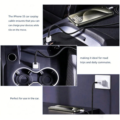 This USB-C To USB-C Data Cable Is Compatible With A Wide Range Of Smartphones And Bluetooth Headphones Equipped With Type-C Ports, Suitable For Desktop Office, Car Use, And Outdoor Activities. Compati