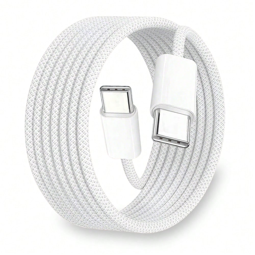 This USB-C To USB-C Data Cable Is Compatible With A Wide Range Of Smartphones And Bluetooth Headphones Equipped With Type-C Ports, Suitable For Desktop Office, Car Use, And Outdoor Activities. Compati