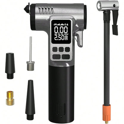 Tire Inflator Portable Air Compressor,180PSI & 15500mAh & 6X Faster Air Pump For Car Tires,8 IN1 Bike Pump With Digital Pressure Gauge And Auto Shut-Off,Cordless Tire Inflator For Ball Motorcycle