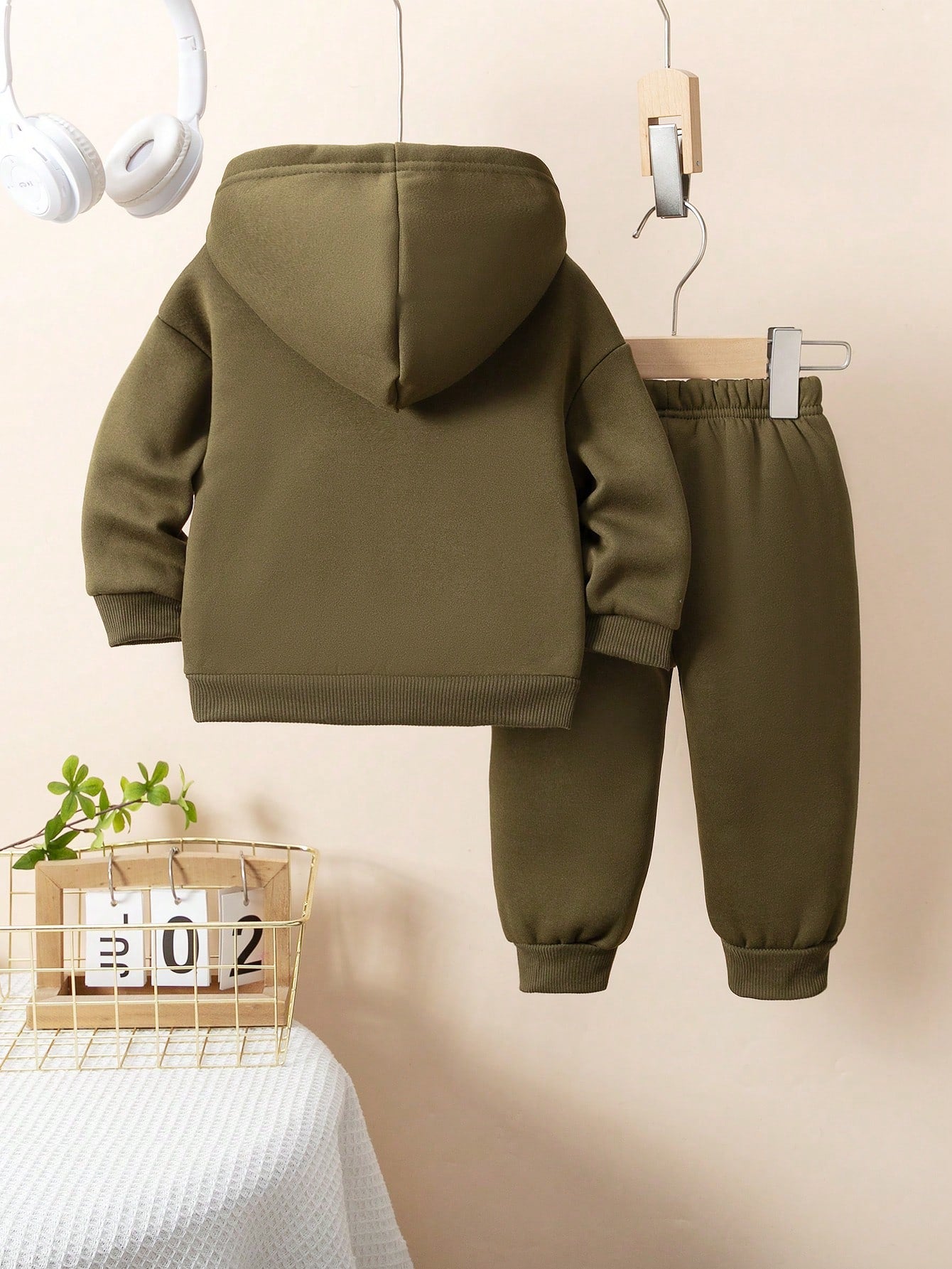 Toddler Boys' Cool Monster Truck Print Hoodie & Pants 2-Piece Set, Autumn/Winter