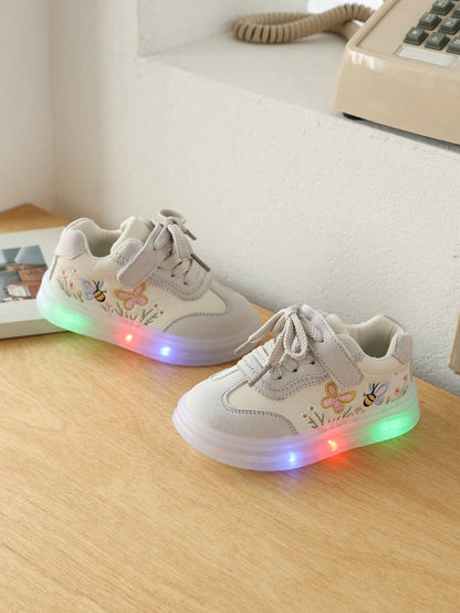 Toddler Shoes, 2026 New Style, Soft Sole, Comfortable Fit, Glowing Girls' Sports Shoes, Children's Casual Sports Shoes, Suitable For Spring And Autumn