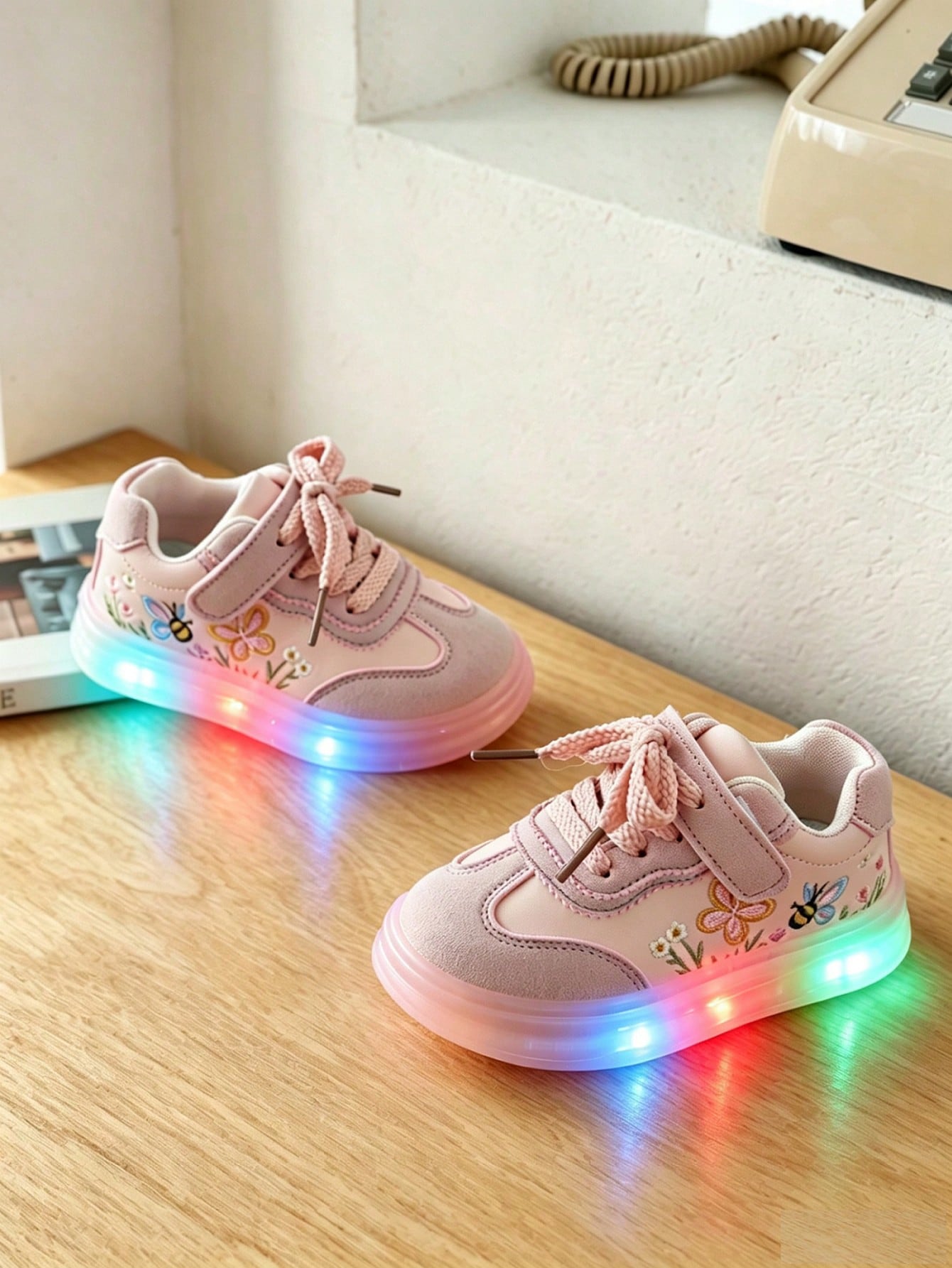Toddler Shoes, 2026 New Style, Soft Sole, Comfortable Fit, Glowing Girls' Sports Shoes, Children's Casual Sports Shoes, Suitable For Spring And Autumn