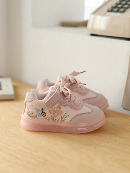 Toddler Shoes, 2026 New Style, Soft Sole, Comfortable Fit, Glowing Girls' Sports Shoes, Children's Casual Sports Shoes, Suitable For Spring And Autumn