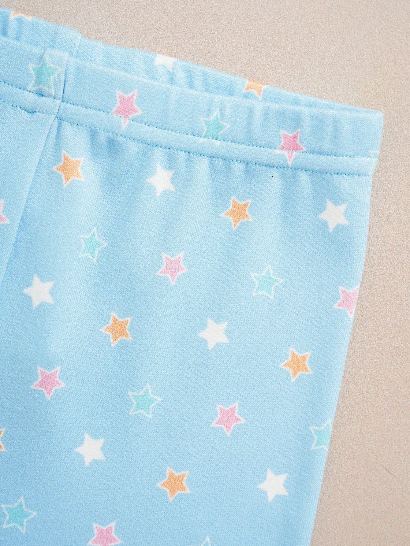 TOM & JERRY X Baby Girl Cartoon Print Short Sleeve Top And Shorts Casual Daily Home Sleepwear Set