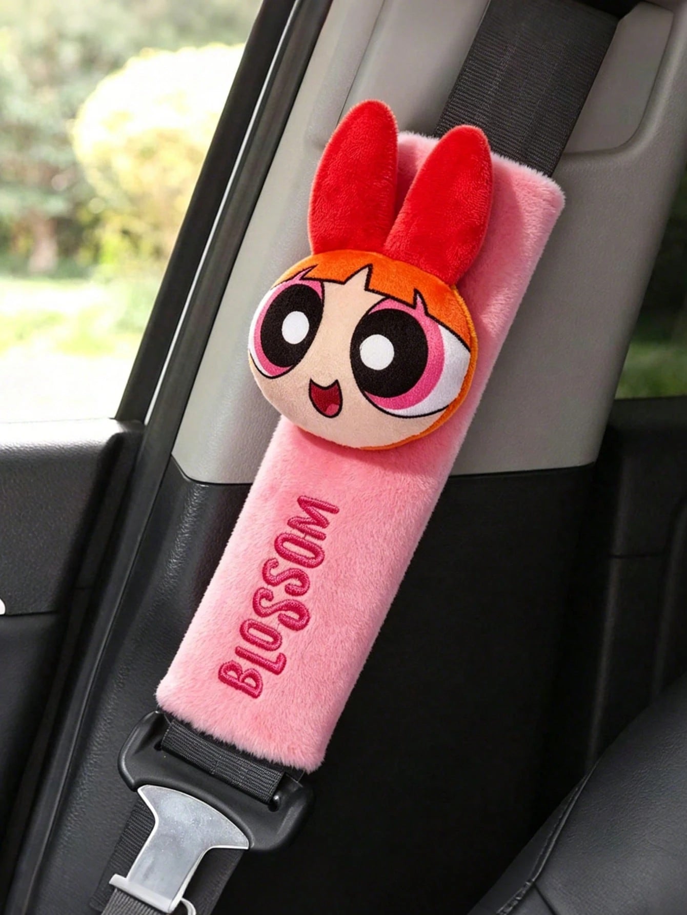 TOM & JERRY X Cute Anime Plush Car Safety Belt Cover, Soft And Comfortable Shoulder Pads, Universal Design For Most Vehicles, 1-Piece #2-Piece Package