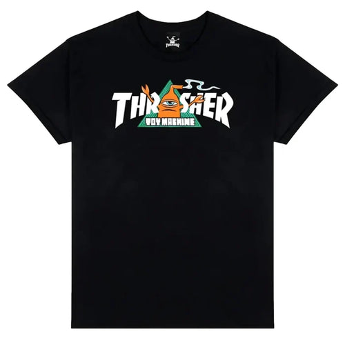 maglietta Thrasher x toy machine vortex nera