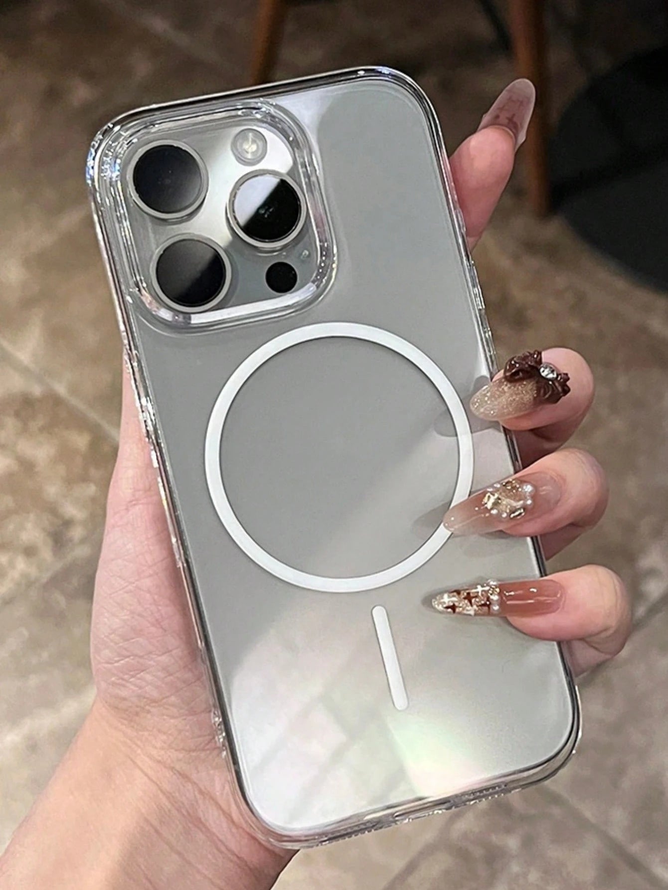TPU Minimalist Magnetic 1pc Orange Magnetic Transparent Ultra-Thin Phone Case With Social Media Post Interface Design Compatible With Iphone 17 Air 16 15 14 13 12 11 Pro Max Plus Soft TPU Back Cover S