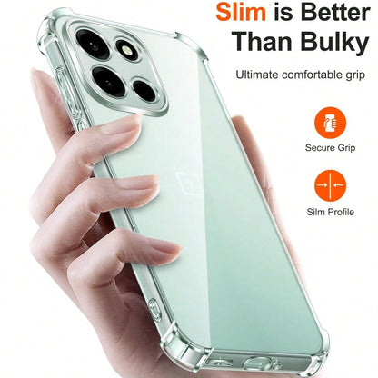 Transparent Air Cushion Shockproof Phone Case, For OnePlus 15/Nord 6/Turbo 6V/Turbo 6/15R/Nord 5/13/12/11/10/9/8/7/6/North 3/Nord 4/North 2/Nord CE4 Lite/12R/13R, Phone Case, Protective Cover, Transpa