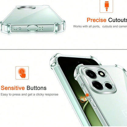 Transparent Air Cushion Shockproof Phone Case, For OnePlus 15/Nord 6/Turbo 6V/Turbo 6/15R/Nord 5/13/12/11/10/9/8/7/6/North 3/Nord 4/North 2/Nord CE4 Lite/12R/13R, Phone Case, Protective Cover, Transpa
