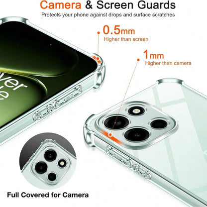 Transparent Air Cushion Shockproof Phone Case, For OnePlus 15/Nord 6/Turbo 6V/Turbo 6/15R/Nord 5/13/12/11/10/9/8/7/6/North 3/Nord 4/North 2/Nord CE4 Lite/12R/13R, Phone Case, Protective Cover, Transpa