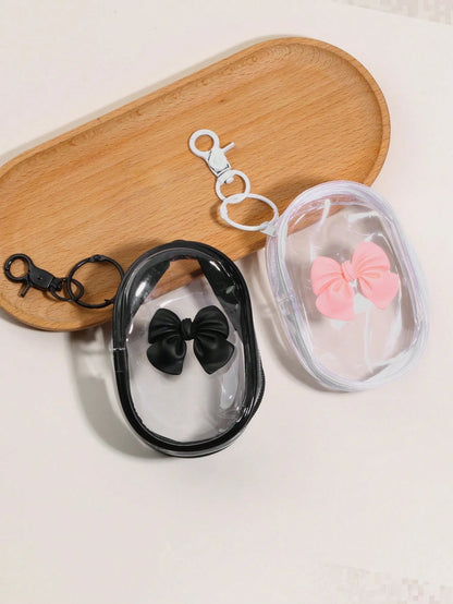 Transparent Roll-Up Portable Cable Organizer Storage Box For Data Cable, Charger, Earphones And Phone Cables