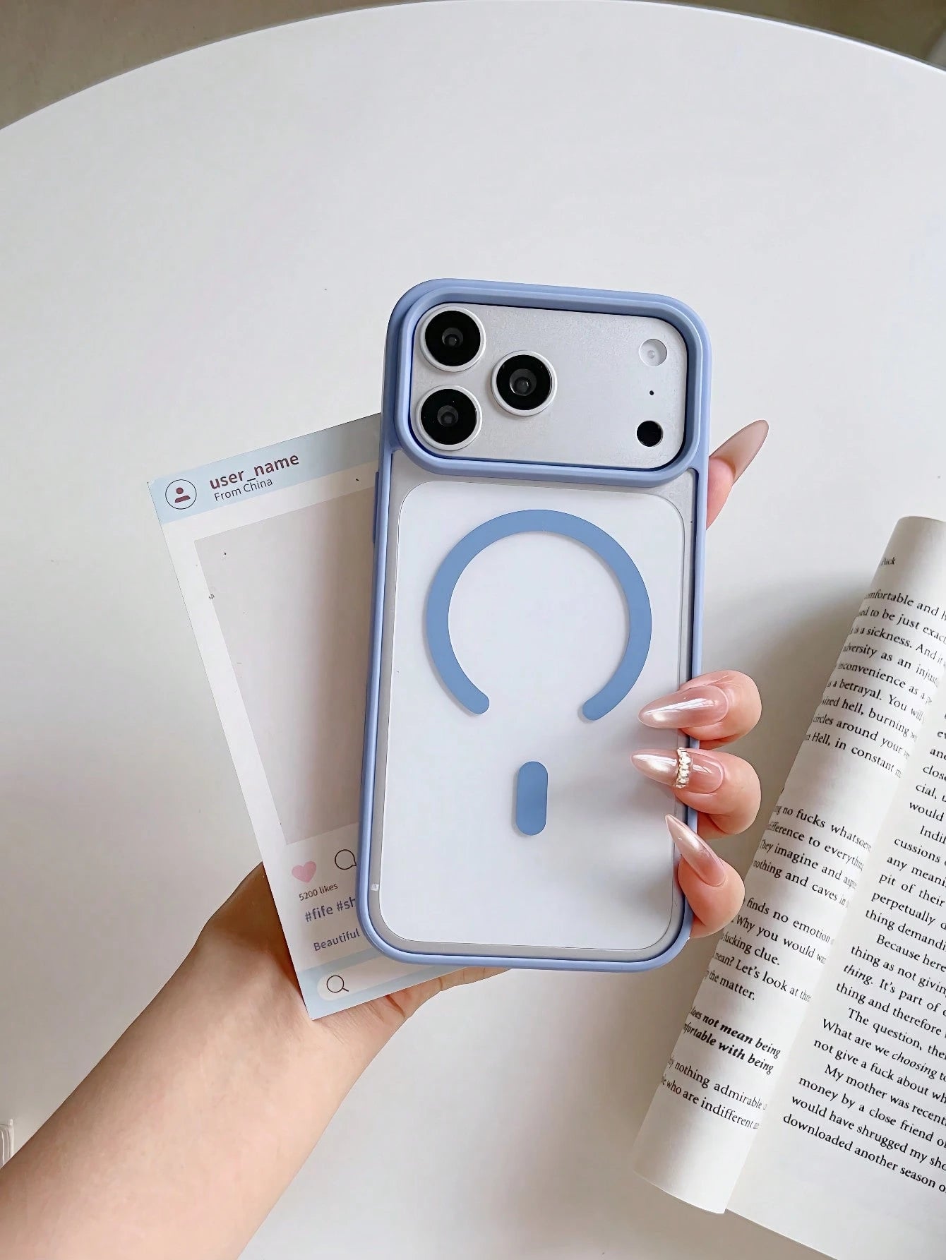Transparent Soft Silicone Magnetic Charging Protective Case With Light Blue Frame, Compatible With IPhone 17 Pro Max, 16 Pro Max, 15 Pro Max, 14, 13 Pro Max, 12, 11, 7/8 Plus, And Galaxy S26 Ultra, S2