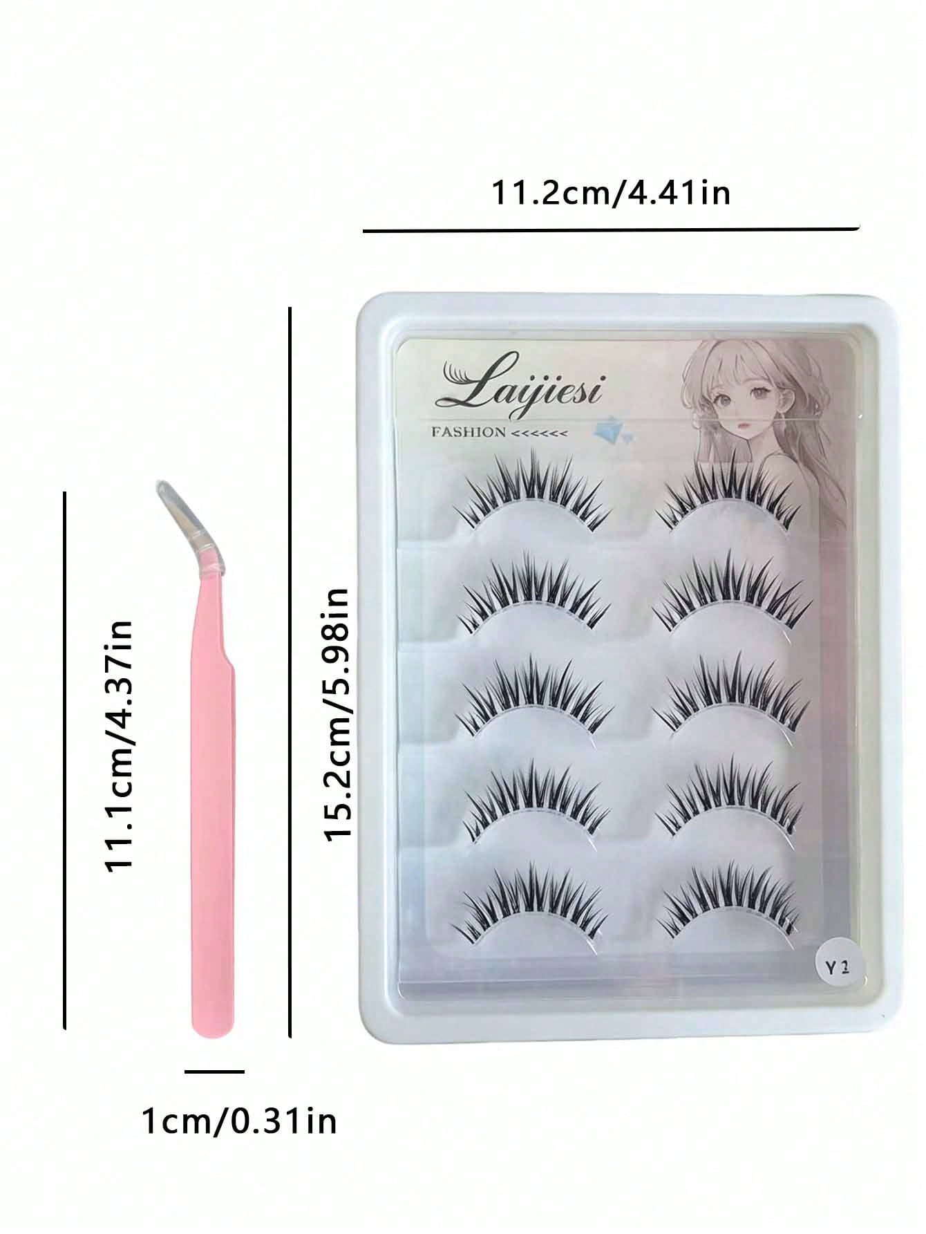 Transparent Stem False Eyelashes, Comic-Style False Eyelashes, Airy Look, Enlarge Eyes False Eyelashes