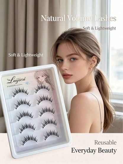 Transparent Stem False Eyelashes, Comic-Style False Eyelashes, Airy Look, Enlarge Eyes False Eyelashes