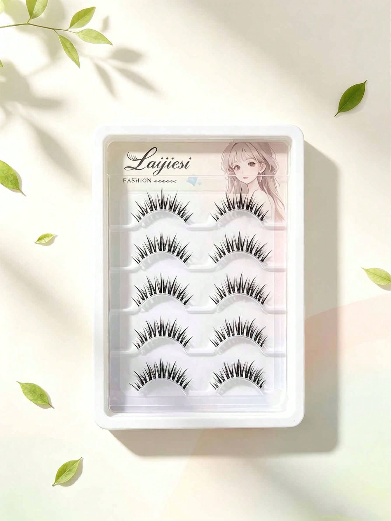 Transparent Stem False Eyelashes, Comic-Style False Eyelashes, Airy Look, Enlarge Eyes False Eyelashes