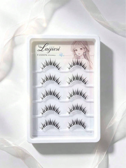 Transparent Stem False Eyelashes, Comic-Style False Eyelashes, Airy Look, Enlarge Eyes False Eyelashes