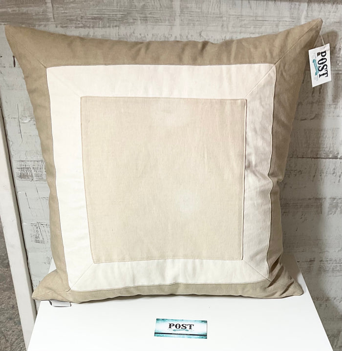 Tri Colored Tan Pillow