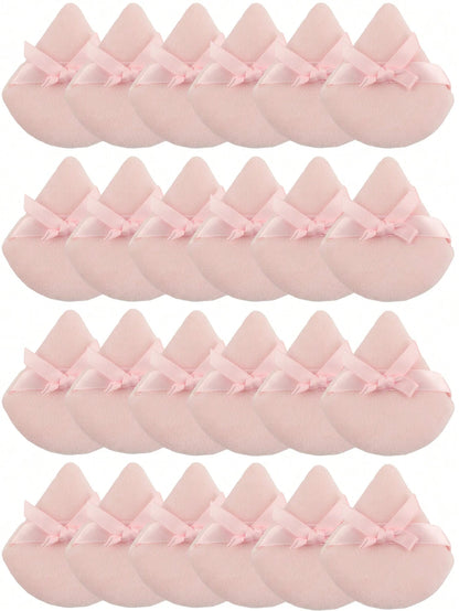 Triangular Flocked Makeup Sponge, 24pcs/15pcs/8pcs/3pcs Set, Soft & Fluffy Texture, Suitable For Face & Body Makeup, Mixed Cosmetic Beauty Tools,Makeup,Cheap,Room Decor,Vanity,Travel,Bedroom,Makeup Ac