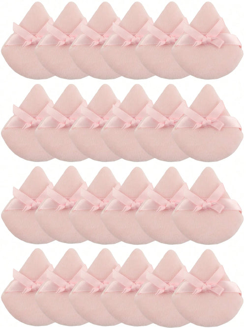 Triangular Flocked Makeup Sponge, 24pcs/15pcs/8pcs/3pcs Set, Soft & Fluffy Texture, Suitable For Face & Body Makeup, Mixed Cosmetic Beauty Tools,Makeup,Cheap,Room Decor,Vanity,Travel,Bedroom,Makeup Ac