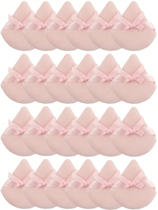 Triangular Flocked Makeup Sponge, 24pcs/15pcs/8pcs/3pcs Set, Soft & Fluffy Texture, Suitable For Face & Body Makeup, Mixed Cosmetic Beauty Tools,Makeup,Cheap,Room Decor,Vanity,Travel,Bedroom,Makeup Ac
