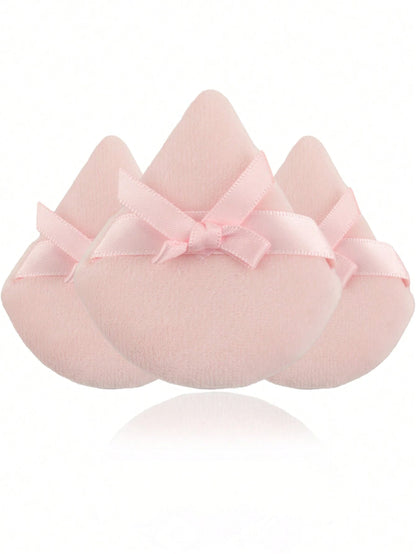Triangular Flocked Makeup Sponge, 24pcs/15pcs/8pcs/3pcs Set, Soft & Fluffy Texture, Suitable For Face & Body Makeup, Mixed Cosmetic Beauty Tools,Makeup,Cheap,Room Decor,Vanity,Travel,Bedroom,Makeup Ac