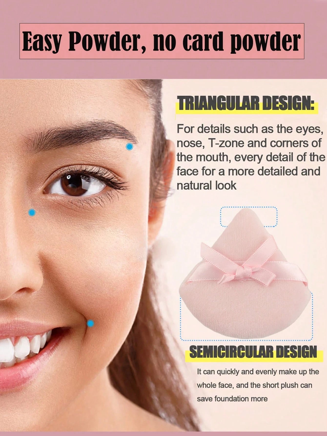 Triangular Flocked Makeup Sponge, 24pcs/15pcs/8pcs/3pcs Set, Soft & Fluffy Texture, Suitable For Face & Body Makeup, Mixed Cosmetic Beauty Tools,Makeup,Cheap,Room Decor,Vanity,Travel,Bedroom,Makeup Ac