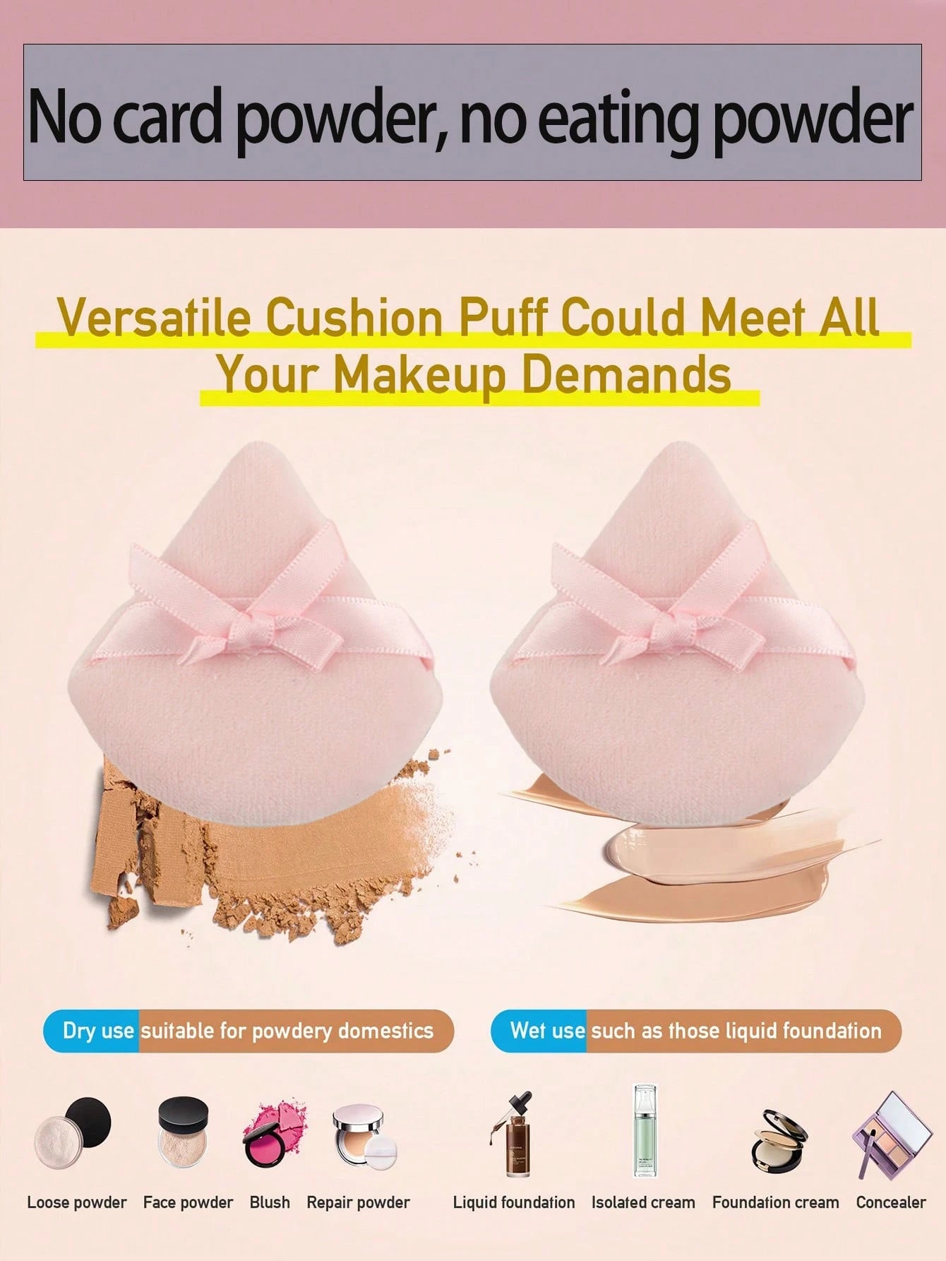 Triangular Flocked Makeup Sponge, 24pcs/15pcs/8pcs/3pcs Set, Soft & Fluffy Texture, Suitable For Face & Body Makeup, Mixed Cosmetic Beauty Tools,Makeup,Cheap,Room Decor,Vanity,Travel,Bedroom,Makeup Ac