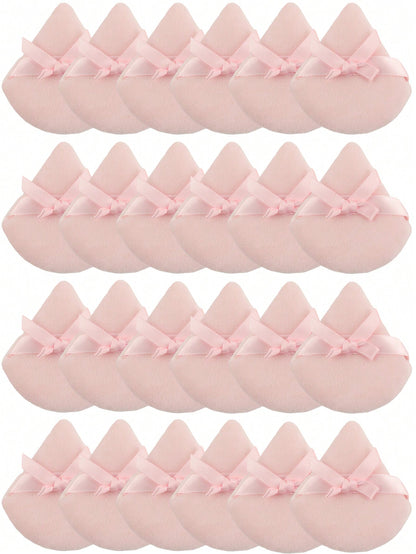 Triangular Flocked Makeup Sponge, 24pcs/15pcs/8pcs/3pcs Set, Soft & Fluffy Texture, Suitable For Face & Body Makeup, Mixed Cosmetic Beauty Tools,Makeup,Cheap,Room Decor,Vanity,Travel,Bedroom,Makeup Ac