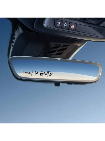 Trust In God, Faith Hope Love, Self-Adhesive Shiny Look, Teacher Religious Gifts, "Trust In God" With Heart Graphics- Christian Church Decorations For Churches, Homes, Schools And Offices!