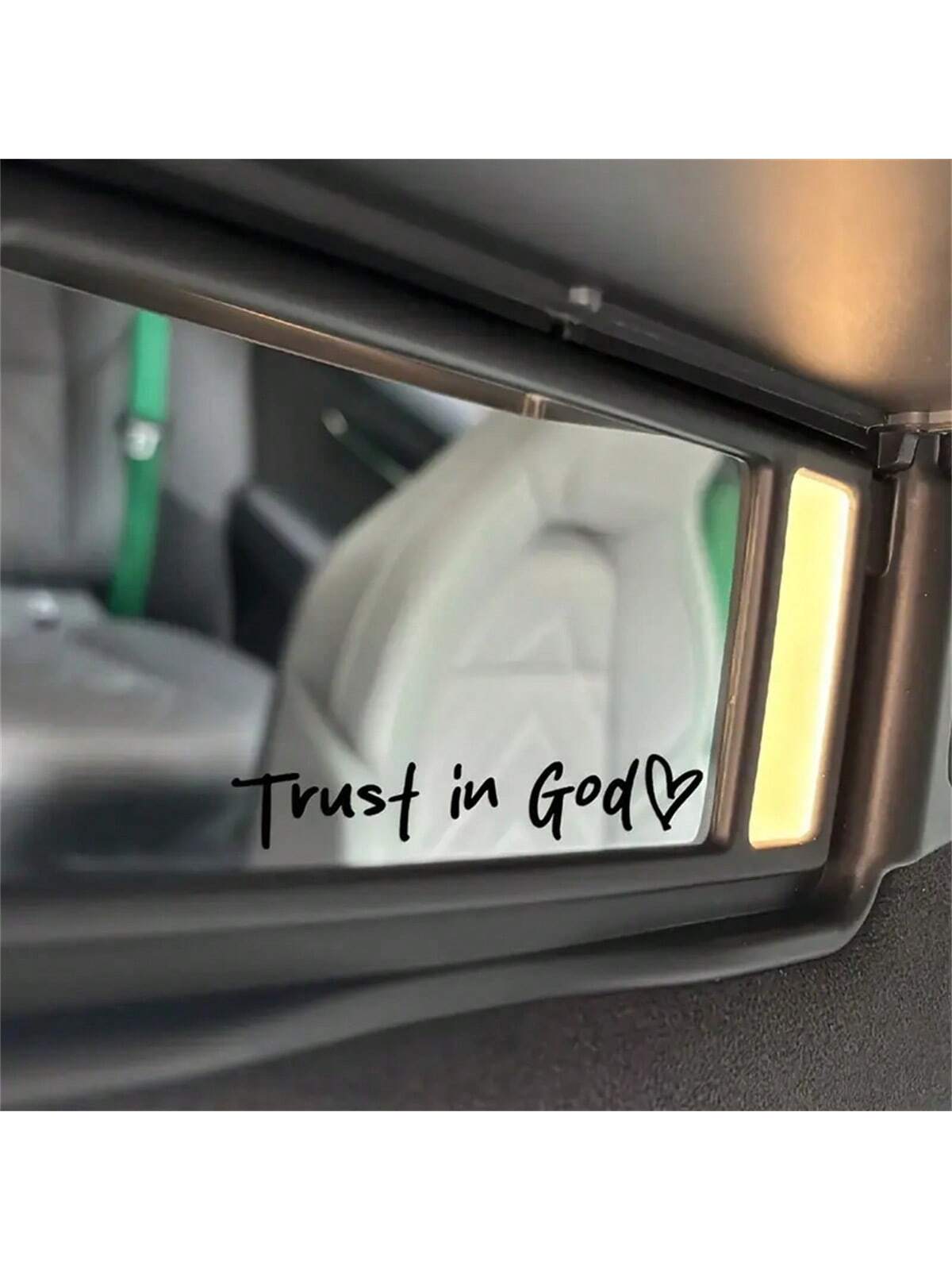 Trust In God, Faith Hope Love, Self-Adhesive Shiny Look, Teacher Religious Gifts, "Trust In God" With Heart Graphics- Christian Church Decorations For Churches, Homes, Schools And Offices!