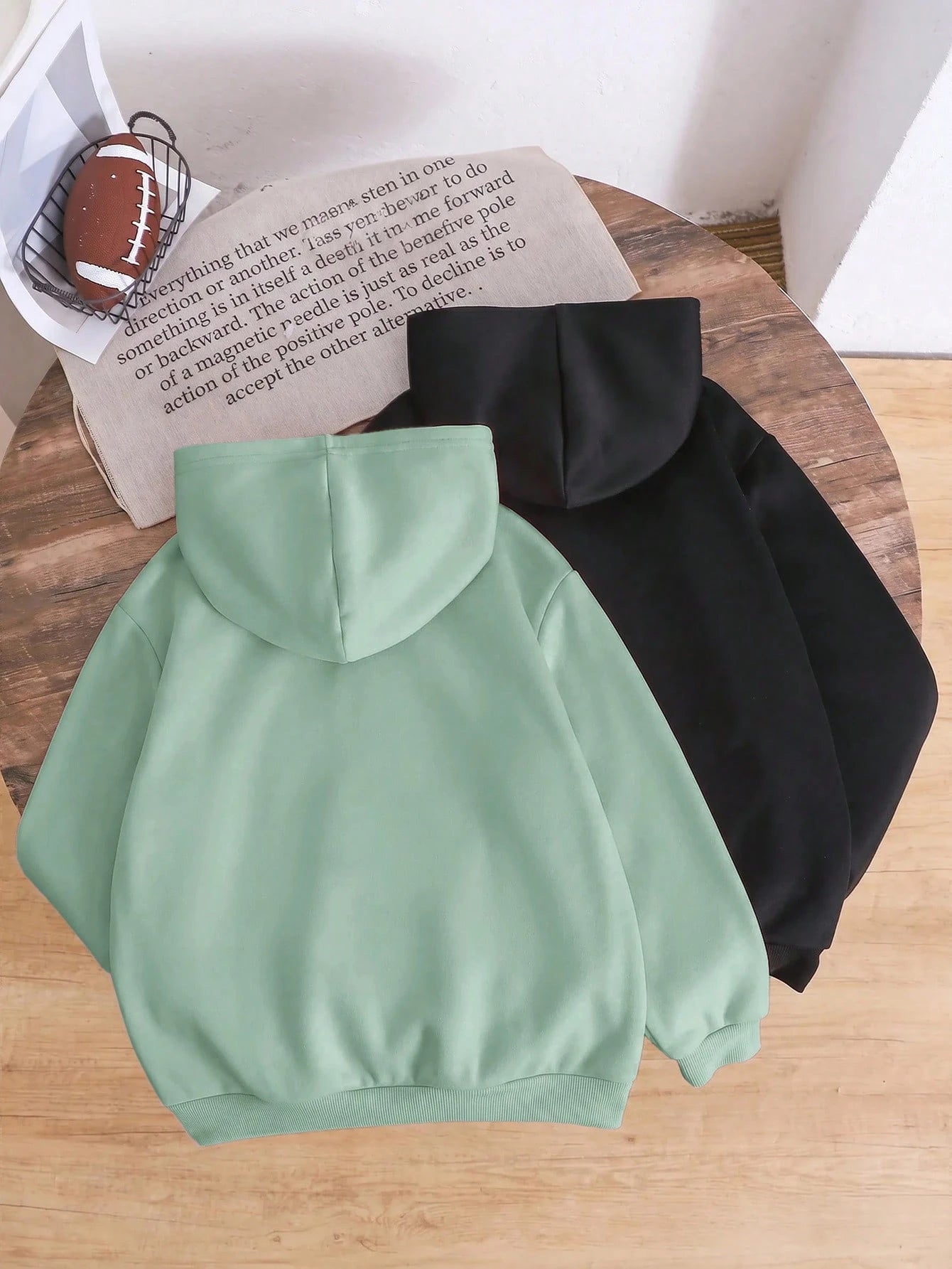 Tween Girl Tween Girl Tween Girl 2pcs/Set Casual Cute Comfortable Minimalist Black & Grey Long Sleeve Top, Suitable For, School, Daily, Autumn/Winter