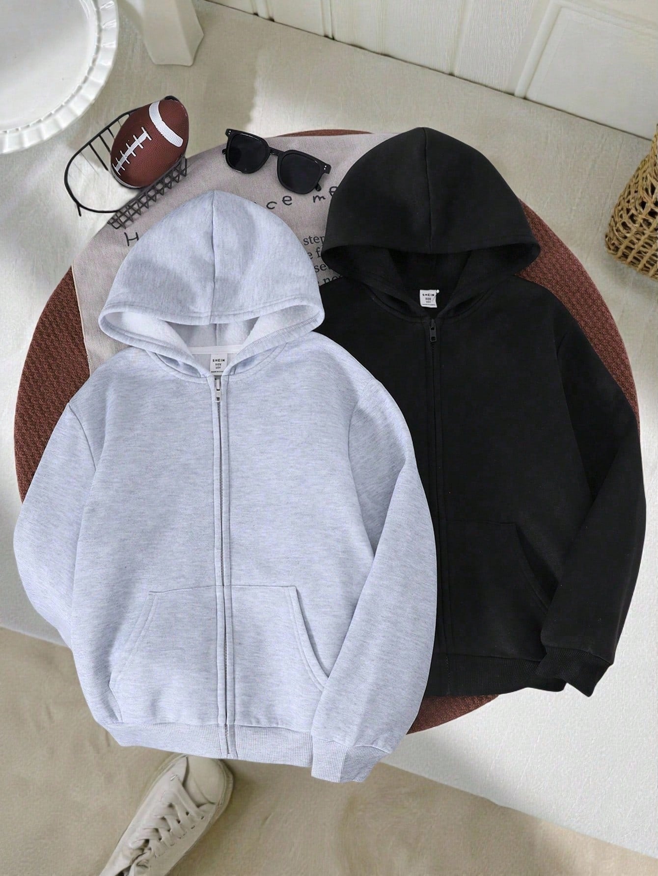 Tween Girl Tween Girl Tween Girl 2pcs/Set Casual Cute Comfortable Minimalist Black & Grey Long Sleeve Top, Suitable For, School, Daily, Autumn/Winter