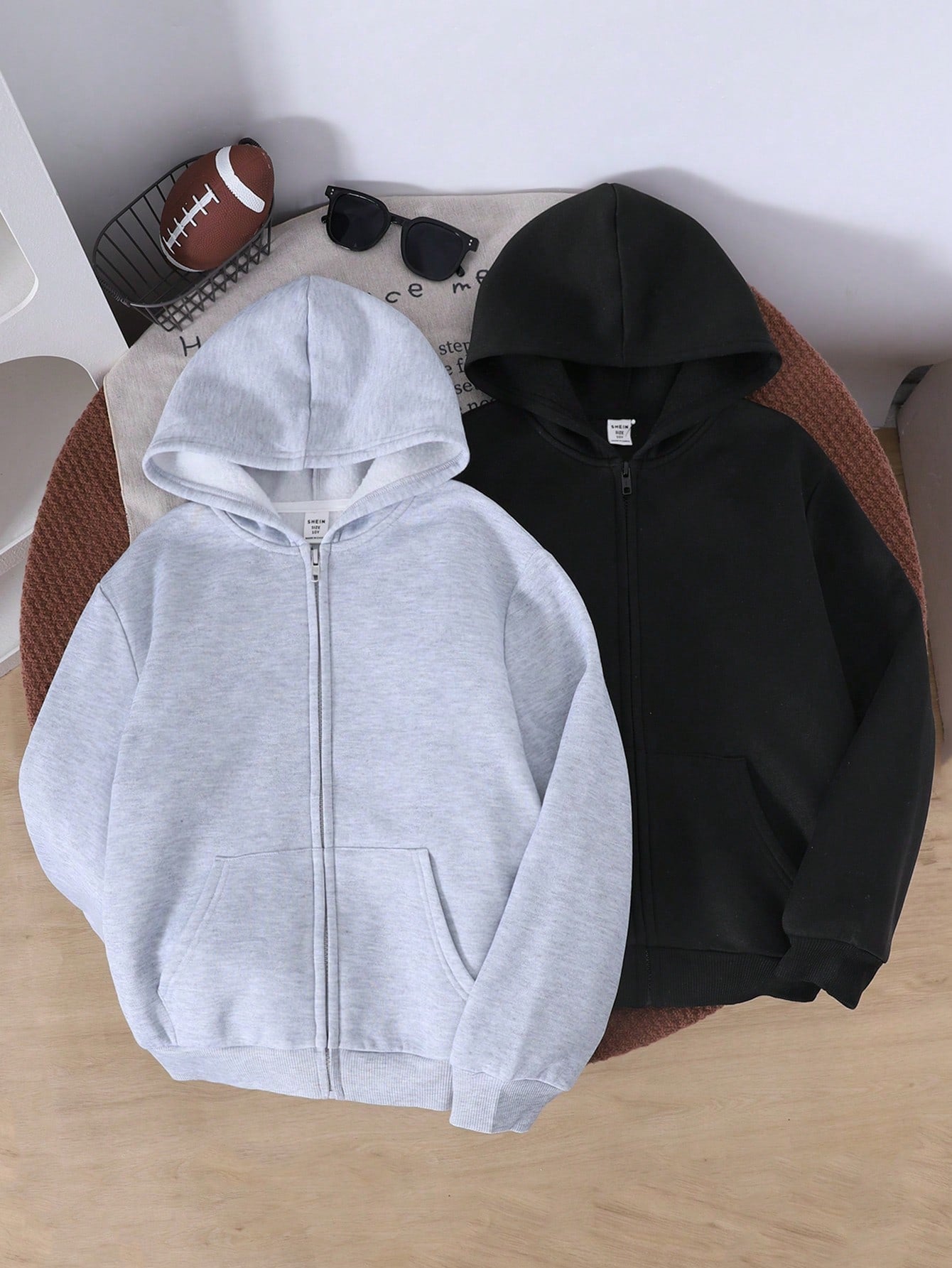 Tween Girl Tween Girl Tween Girl 2pcs/Set Casual Cute Comfortable Minimalist Black & Grey Long Sleeve Top, Suitable For, School, Daily, Autumn/Winter